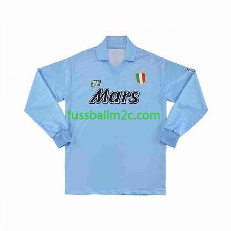 Fußballtrikots SSC Neapel 1991 Retro Heim Trikotsatz 1990 Langarm